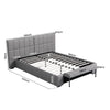 Artiss Double Gas Lift Storage Bed Frame with Bench