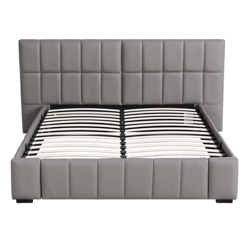 Artiss Double Gas Lift Storage Bed Frame with Bench
