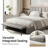 Artiss Double Gas Lift Storage Bed Frame with Bench