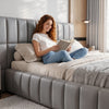 Artiss Double Gas Lift Storage Bed Frame with Bench