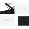 Bed Frame King Single Size Gas Lift Black LUMI