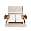 Artiss Double Bed Frame with 3 Storage Drawers & Wingback Headboard