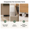 Artiss Double Bed Frame with 3 Storage Drawers & Wingback Headboard