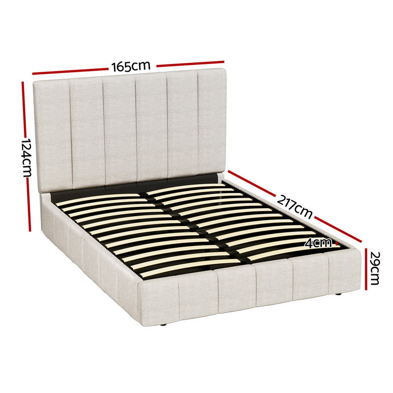 TETTE Queen Size Bed Frame – Beige