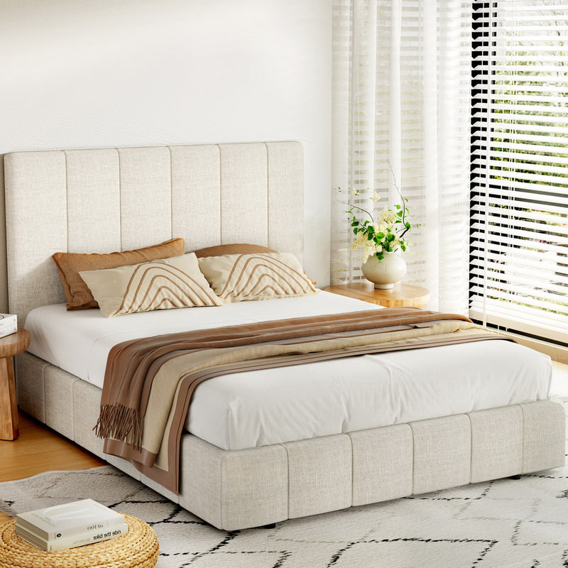 TETTE Queen Size Bed Frame – Beige