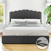 Bed Frame Double Size Velvet Grey – FION