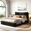 Artiss Queen Gas Lift Bed Frame w/ LED & USB-C – Black Velvet