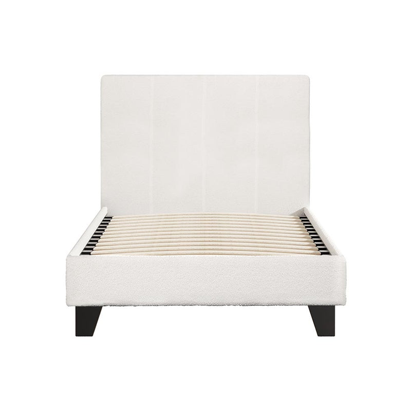 Artiss NEO Boucle Single Bed – White