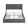 Artiss Queen Bed Frame with Storage & Charging – Charcoal Grey