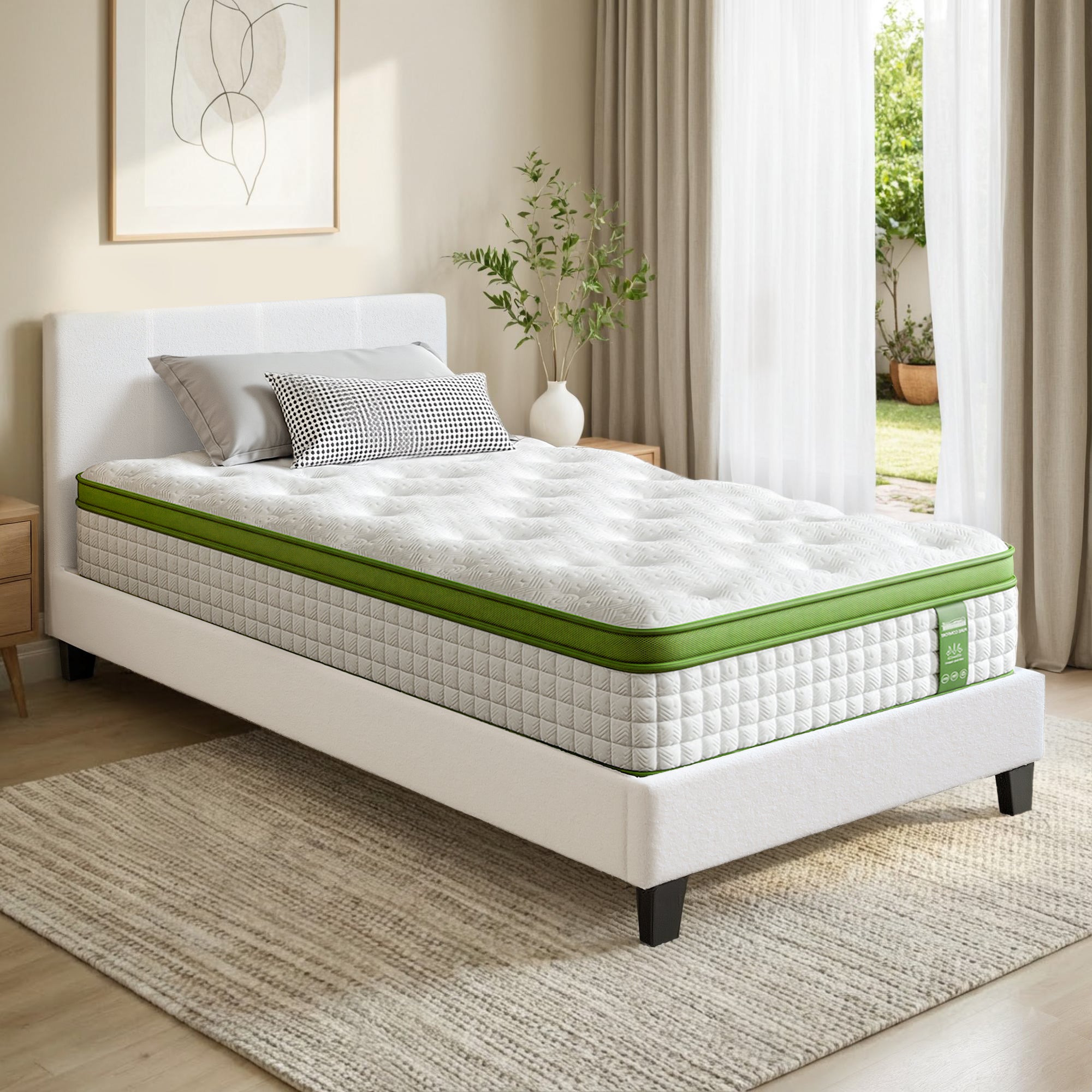 Artiss Single Bed Frame & Hybrid Mattress Set
