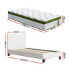 Artiss Single Bed Frame & Hybrid Mattress Set