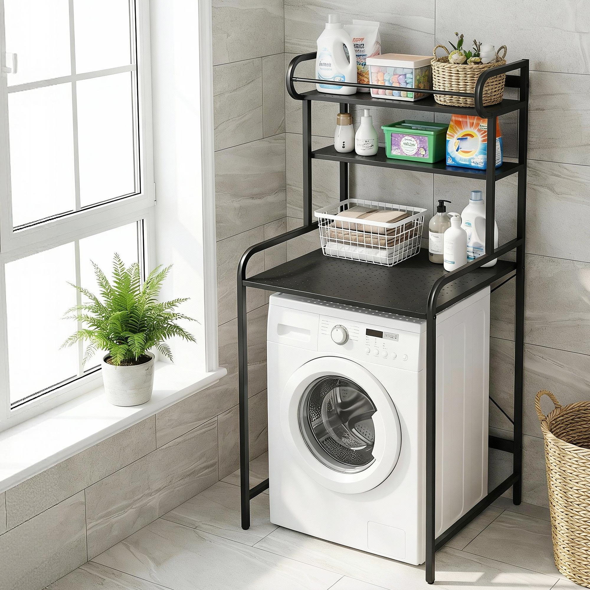 Artiss Over Toilet & Washer Storage Shelf – 3 Tier