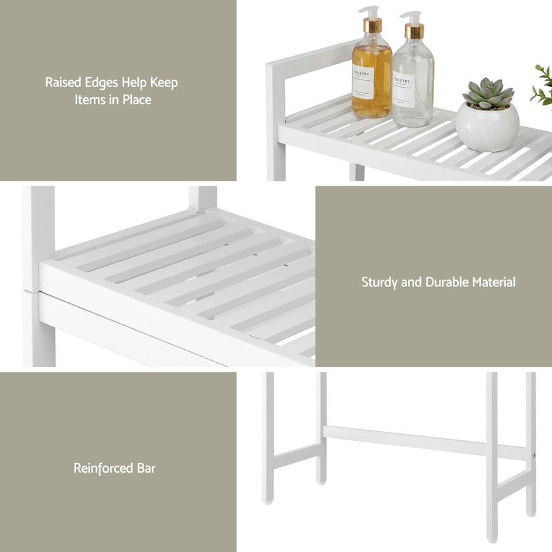 Artiss 3-Tier Over Toilet Bathroom Storage Rack – White