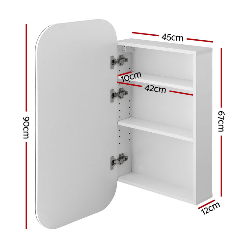 Cefito 450x900mm Bathroom Mirror Cabinet – Wall-Hung, White