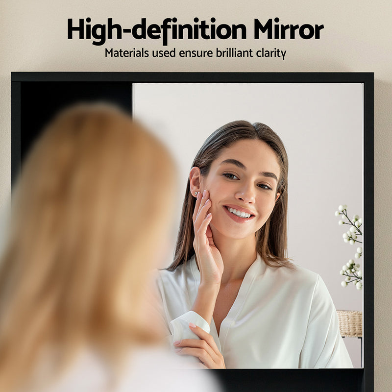 Cefito 560mm Wall-Mounted Bathroom Mirror Cabinet – Black