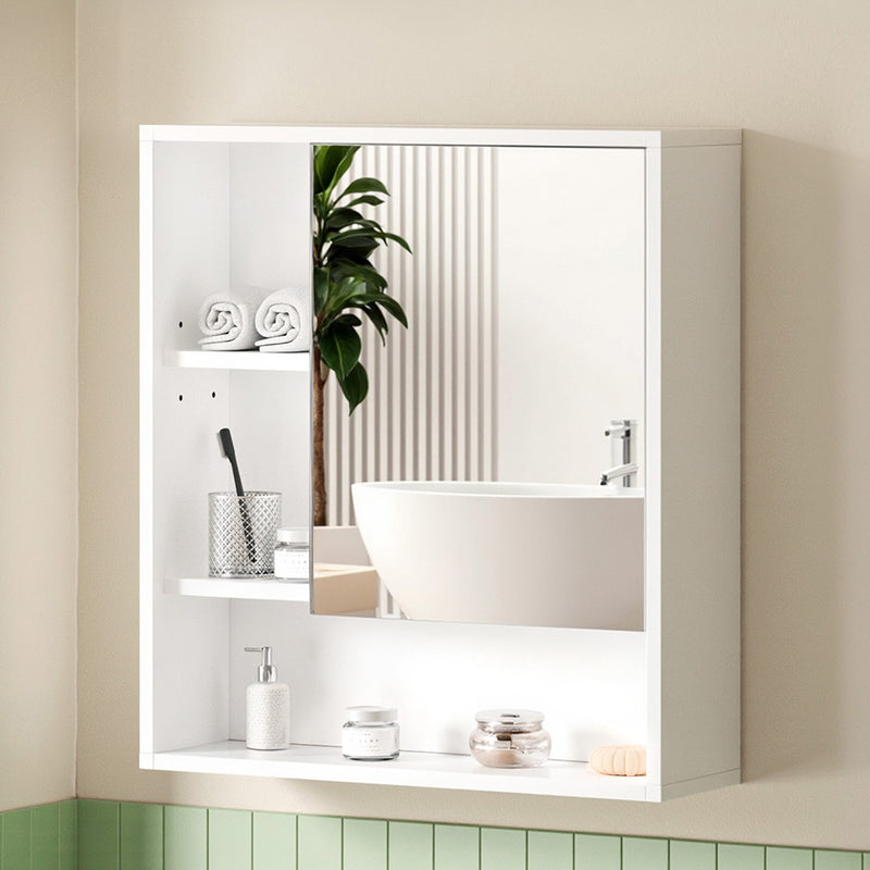 Cefito 560mm Wall-Mounted Bathroom Mirror Cabinet – White