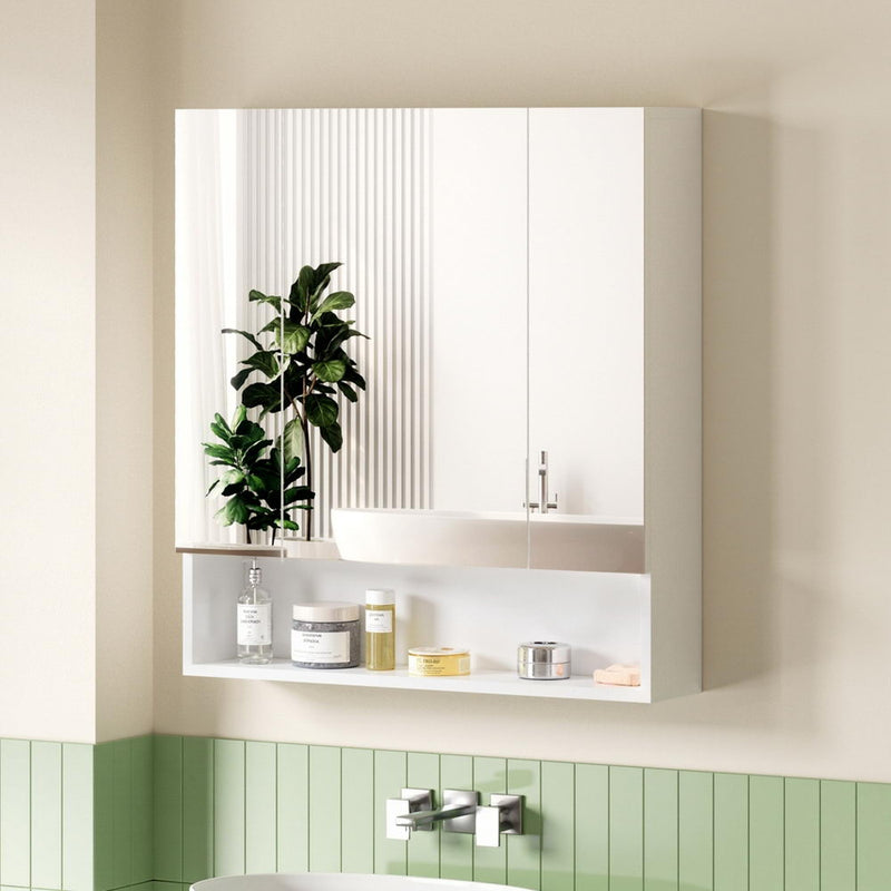 Cefito 700x750mm Wall-Hung Bathroom Mirror Cabinet – White