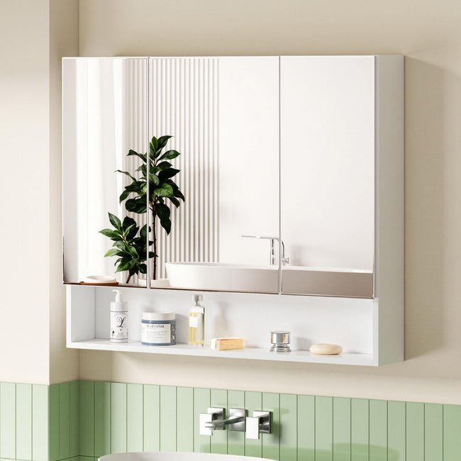 Cefito 900x750mm Wall-Hung Bathroom Mirror Cabinet – White
