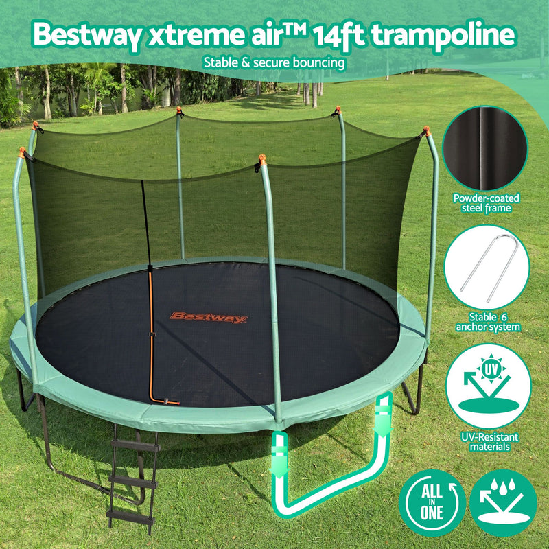 Bestway 14ft Trampoline with Safety Net Enclosure – 4.27m