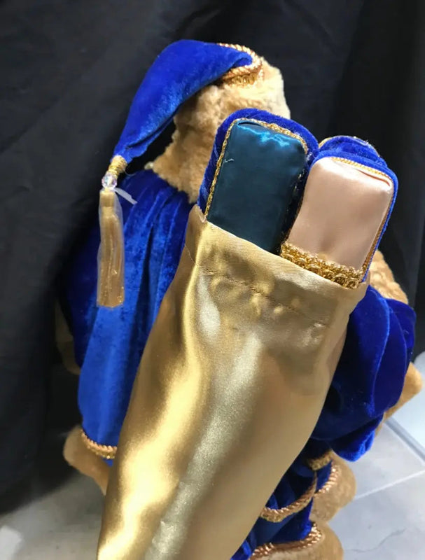 Blue Velvet Standing Santa – 52cm