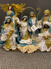 30–45cm Handmade Nativity Scene with Manger