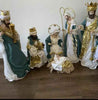 Blue & White Handmade Nativity Set