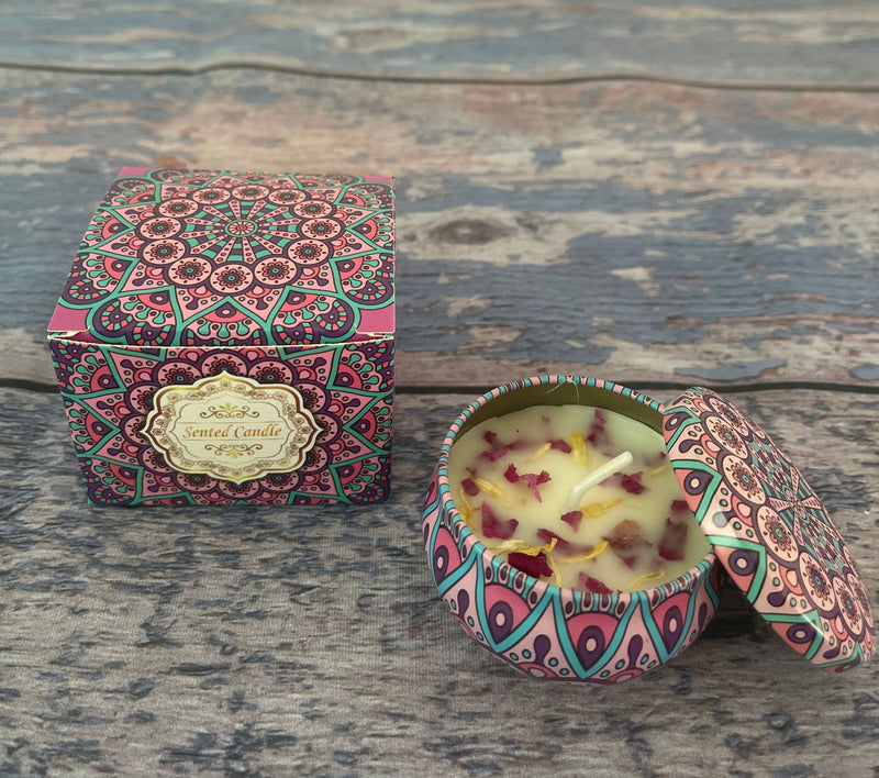 Small Scented Candle Set - 4 Soy Wax Candles, Travel Candle Set