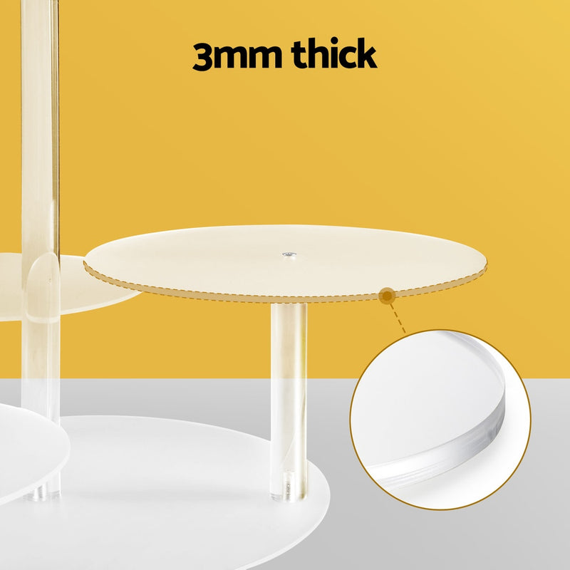 5-Tier Acrylic Cake Stand – Clear Wedding & Party Display