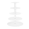 5-Star Chef 5-Tier Acrylic Cake Stand – Clear Wedding & Party Display