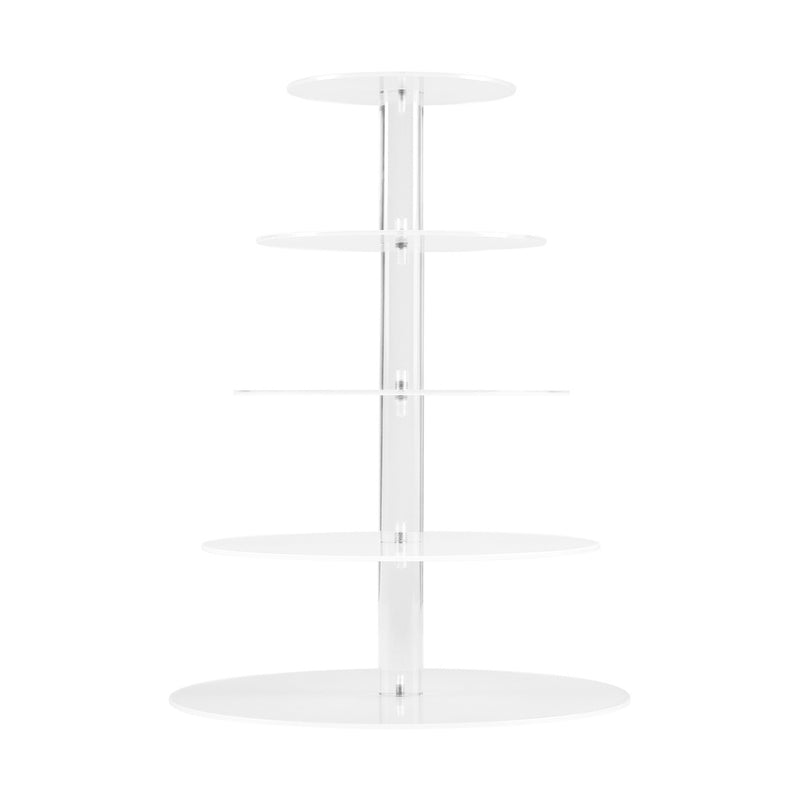 5-Star Chef 5-Tier Acrylic Cake Stand – Clear Wedding & Party Display