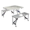 Weisshorn Folding Camping Table with 2 Benches – Outdoor Set