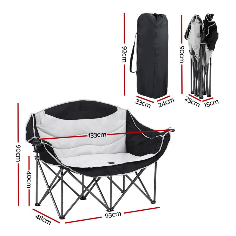 Camping Chair Double Folding Moon Chair