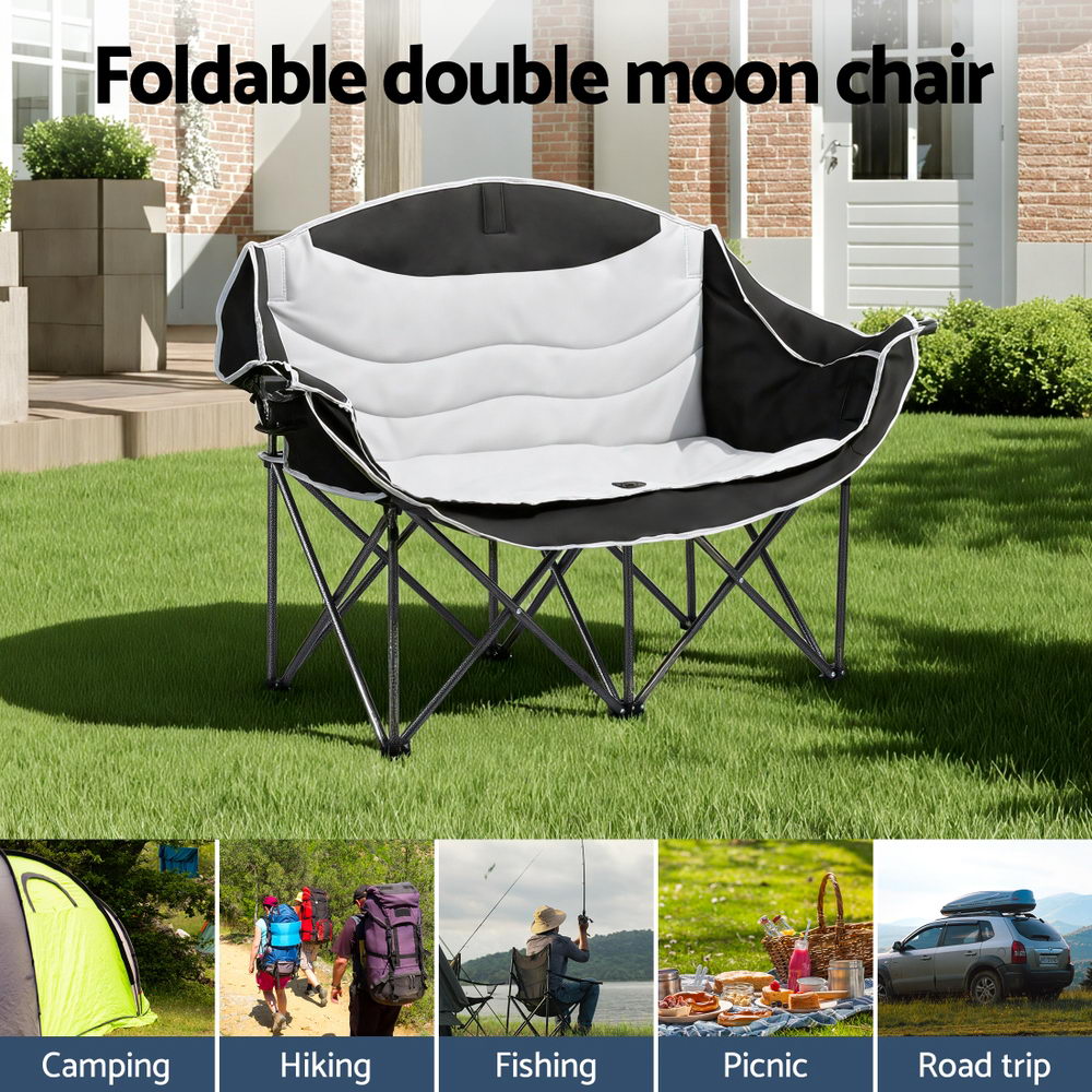 Camping Chair Double Folding Moon Chair