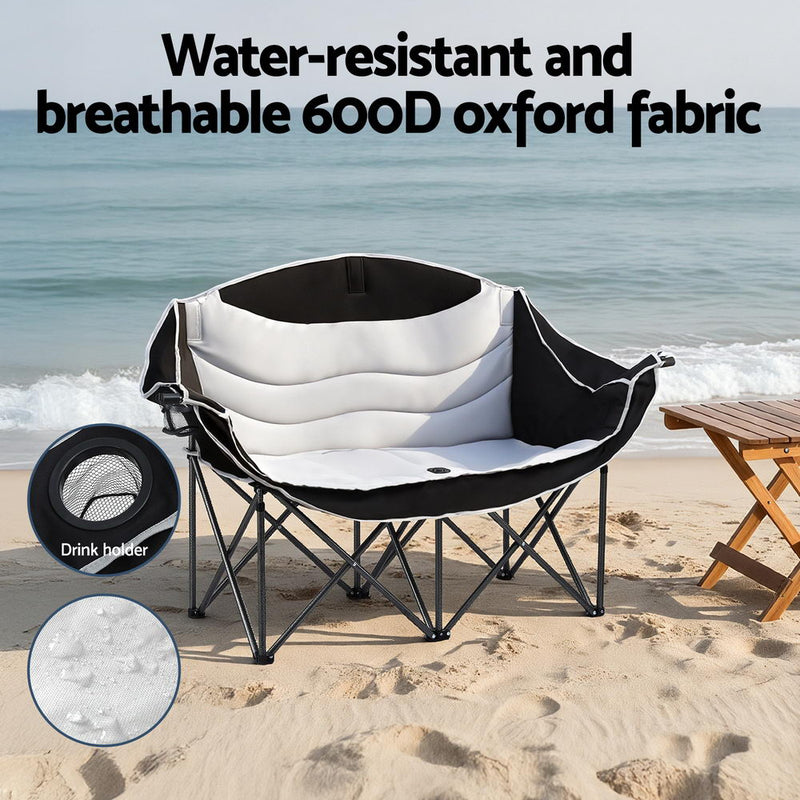 Camping Chair Double Folding Moon Chair