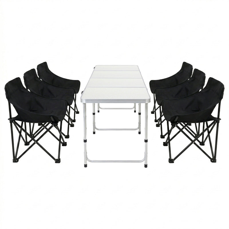 Weisshorn Outdoor Folding Picnic Table & Chairs – 7pc