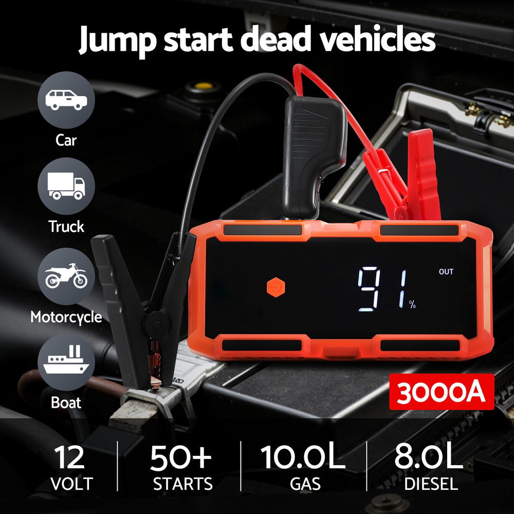 Giantz 3000A Portable Car Jump Starter