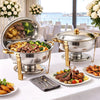 5-Star Chef 5L Chafing Dish Set 2 Pack Buffet Food Warmers