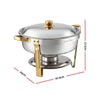 5-Star Chef 5L Chafing Dish Set 2 Pack Buffet Food Warmers