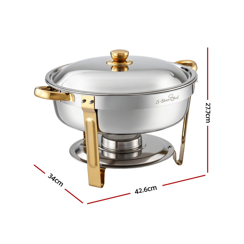 5-Star Chef 5L Chafing Dish Set 2 Pack Buffet Food Warmers