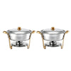 5-Star Chef 5L Chafing Dish Set 2 Pack Buffet Food Warmers
