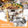 5-Star Chef 5L Chafing Dish Set 2 Pack Buffet Food Warmers