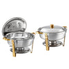 5-Star Chef 5L Chafing Dish Set 2 Pack Buffet Food Warmers