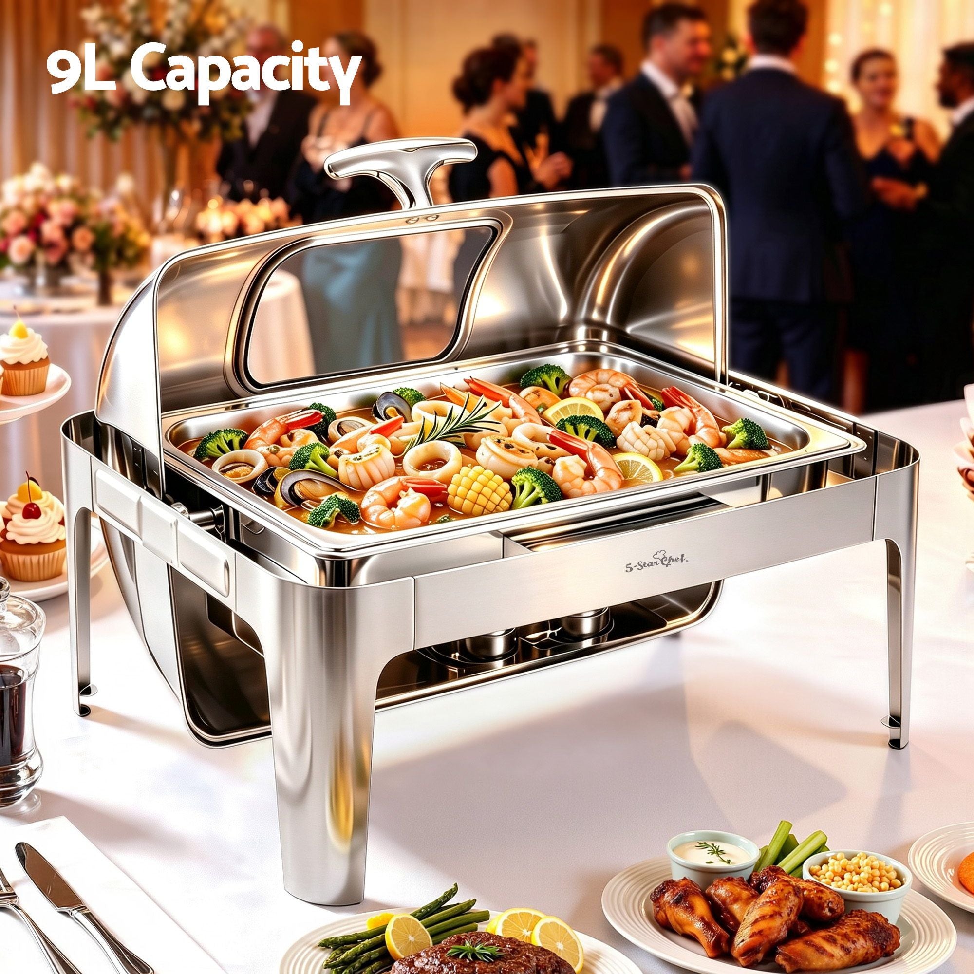 5-Star Chef 9L Chafing Dish Buffet Food Warmer