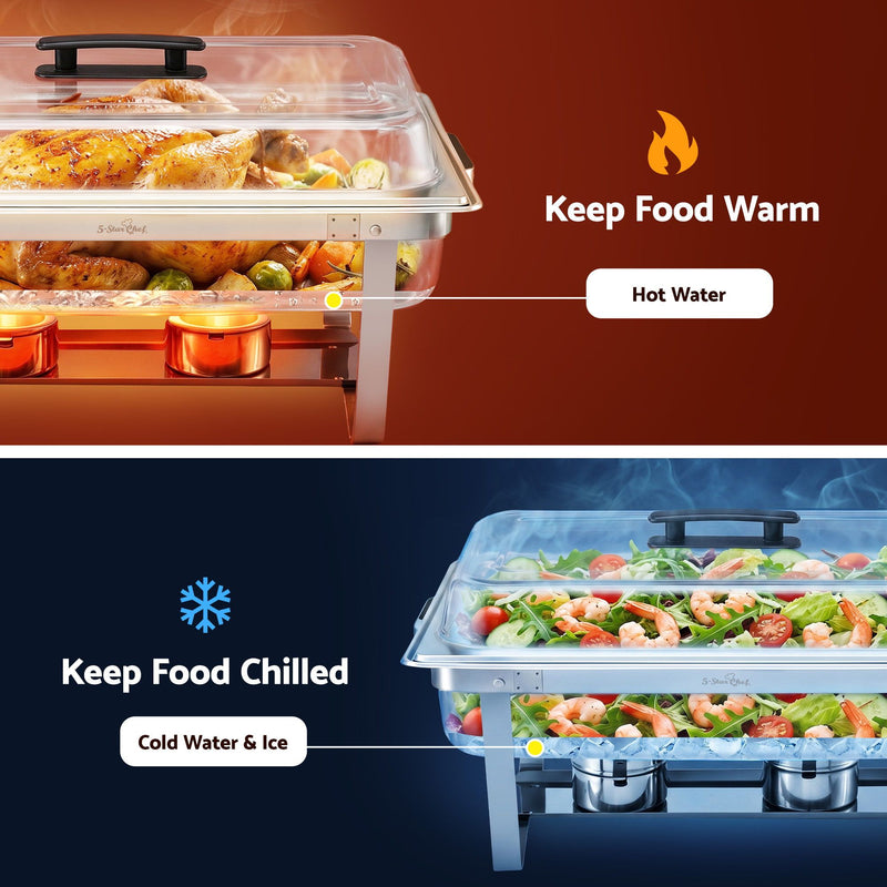 5-Star Chef 9L 1-Pan Chafing Dish Buffet Food Warmer