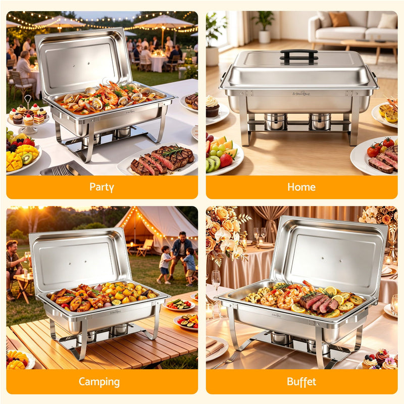 5-Star Chef 9L 1-Pan Chafing Dish Buffet Food Warmer