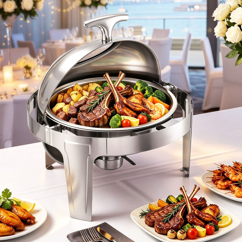 5-Star Chef 9L Round Chafing Dish Buffet Food Warmer