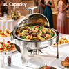 5-Star Chef 9L Round Chafing Dish Buffet Food Warmer