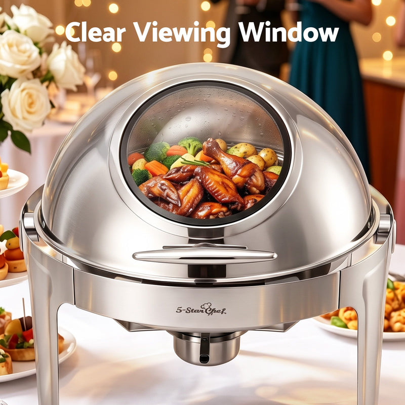5-Star Chef 9L Round Chafing Dish Buffet Food Warmer