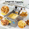 3000W Electric Deep Fryer – 10L Stainless Steel w/ Basket & Lid