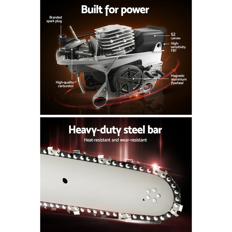 Giantz Petrol Chainsaw 65CC 24"